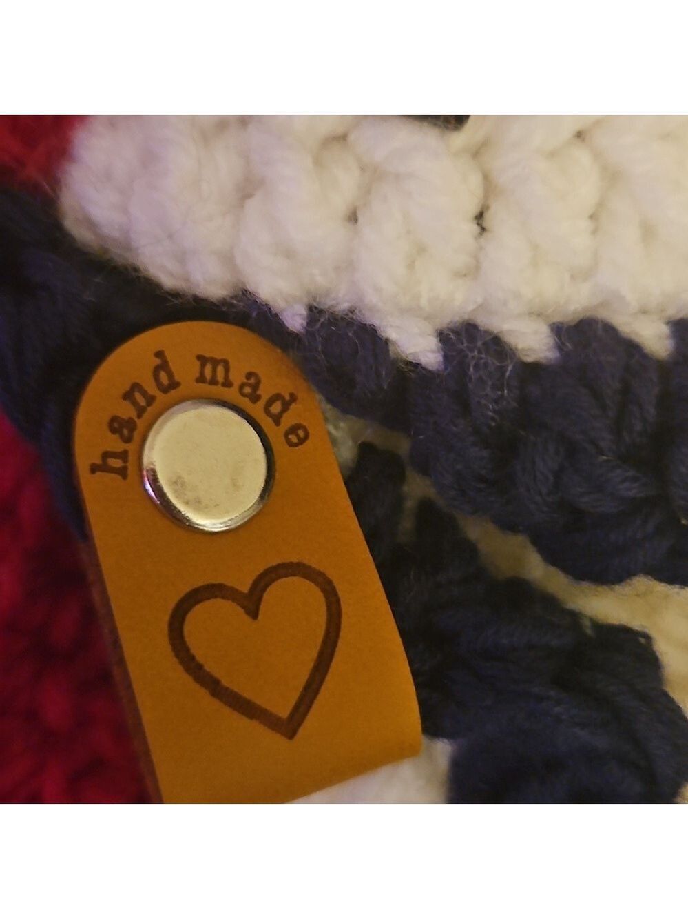 Hand Crafted Patriotic Crochet Bow Handmade Red White Blue Alligator Hair Clip - Picture 12 of 17